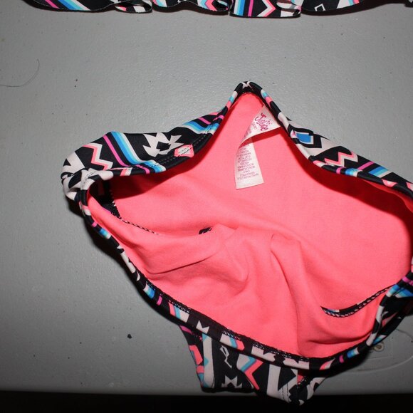 Multi Color 2 Pcs Justice Tankini Swimsuit Size 7 - Picture 4 of 10